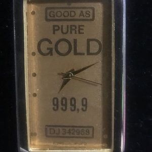 Dejuno Goldtone Bullion Watch